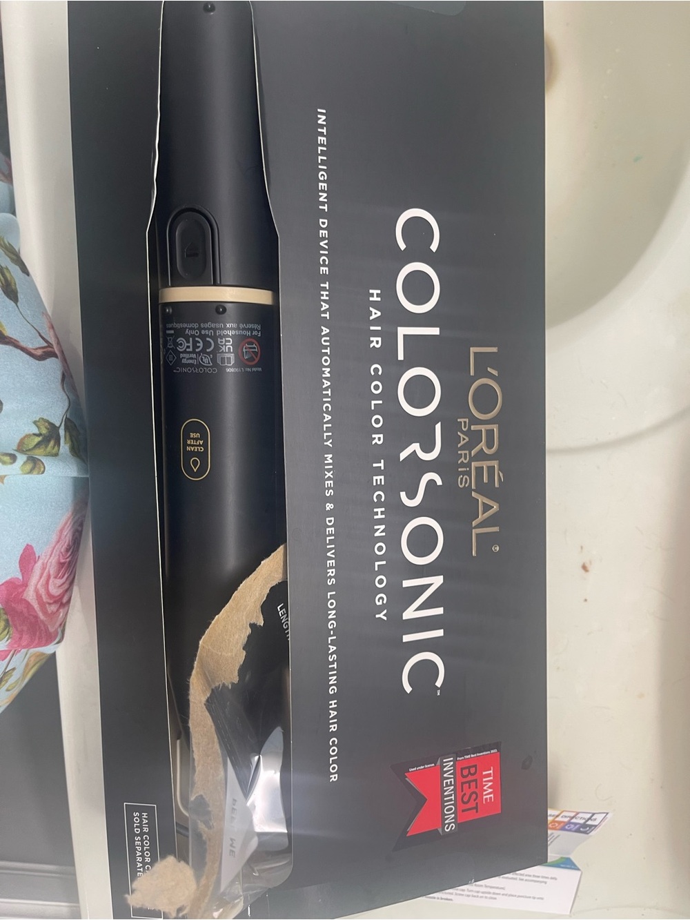 L'Oreal ColorSonic Hair Color Device in Black and Gold